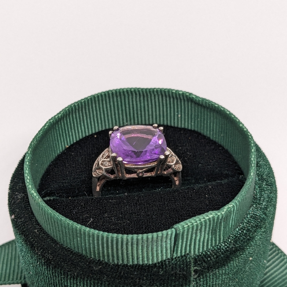 Large amethyst silver ring - Picture 4 of 5